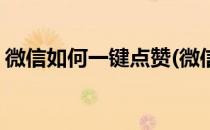 微信如何一键点赞(微信如何一键点赞所有人)