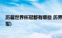 历届世界杯冠都有哪些 历界世界杯冠军一览(世界杯各年冠军)