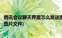 腾讯会议聊天界面怎么发送图片(腾讯会议聊天界面怎么发送图片文件)