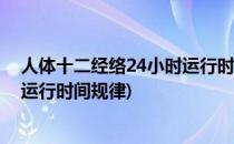 人体十二经络24小时运行时间表是怎么样的(人体十二经络运行时间规律)