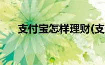 支付宝怎样理财(支付宝怎样理财赚钱)