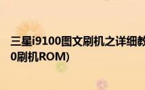 三星i9100图文刷机之详细教程智能手机刷机教程(三星i9100刷机ROM)