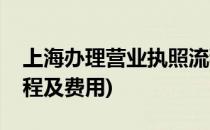 上海办理营业执照流程(上海办理营业执照流程及费用)