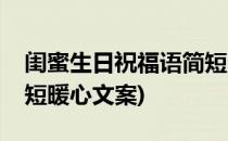闺蜜生日祝福语简短暖心(闺蜜生日祝福语简短暖心文案)
