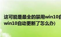 这可能是最全的禁用win10自动更新了(这可能是最全的禁用win10自动更新了怎么办)