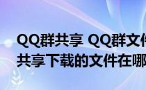 QQ群共享 QQ群文件在哪里如何下载(qq群共享下载的文件在哪)