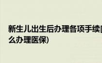 新生儿出生后办理各项手续[7]新生儿医保卡(新生儿出生怎么办理医保)