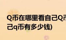 Q币在哪里看自己Q币有多少(q币在哪里看自己q币有多少钱)