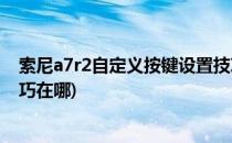 索尼a7r2自定义按键设置技巧(索尼a7r2自定义按键设置技巧在哪)