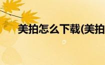 美拍怎么下载(美拍怎么下载视频原声)