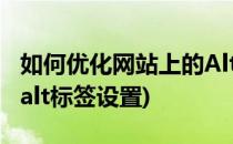 如何优化网站上的Alt标签(如何优化网站上的alt标签设置)