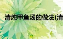 清炖甲鱼汤的做法(清炖甲鱼汤的做法视频)
