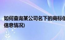 如何查询某公司名下的商标信息(如何查询某公司名下的商标信息情况)