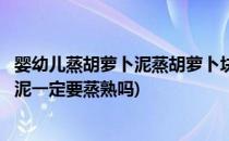婴幼儿蒸胡萝卜泥蒸胡萝卜块的做法超简单(给宝宝做胡萝卜泥一定要蒸熟吗)