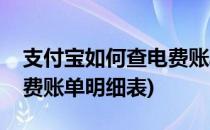支付宝如何查电费账单明细(支付宝如何查电费账单明细表)