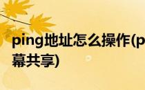 ping地址怎么操作(ping地址怎么操作实现屏幕共享)
