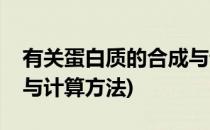 有关蛋白质的合成与计算(有关蛋白质的合成与计算方法)