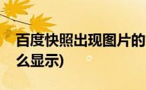 百度快照出现图片的方法(百度快照的图片怎么显示)