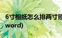 6寸相纸怎么排两寸照(6寸相纸怎么排两寸照 word)