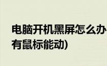 电脑开机黑屏怎么办(电脑开机黑屏怎么办只有鼠标能动)