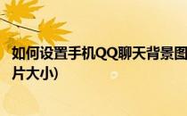 如何设置手机QQ聊天背景图片(如何设置手机qq聊天背景图片大小)