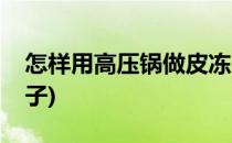 怎样用高压锅做皮冻(怎样用高压锅做皮冻饺子)