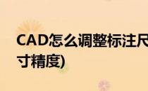 CAD怎么调整标注尺寸(cad怎么调整标注尺寸精度)