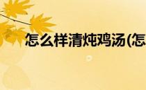怎么样清炖鸡汤(怎么样清炖鸡汤好喝)