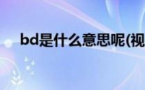 bd是什么意思呢(视频bd是什么意思呢)