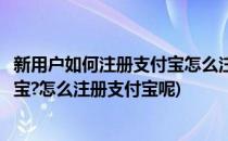 新用户如何注册支付宝怎么注册支付宝(新用户如何注册支付宝?怎么注册支付宝呢)