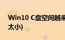 Win10 C盘空间越来越小怎么办(win10c盘太小)