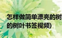 怎样做简单漂亮的树叶书签(怎样做简单漂亮的树叶书签视频)
