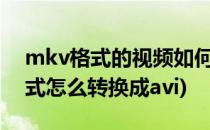 mkv格式的视频如何转换为avi格式(mkv格式怎么转换成avi)