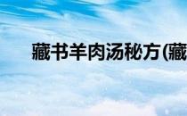 藏书羊肉汤秘方(藏书羊肉汤秘方视频)