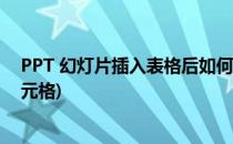 PPT 幻灯片插入表格后如何合并单元格(幻灯片怎么合并单元格)