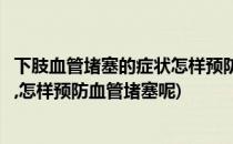 下肢血管堵塞的症状怎样预防血管堵塞(下肢血管堵塞的症状,怎样预防血管堵塞呢)