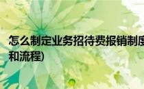 怎么制定业务招待费报销制度(怎么制定业务招待费报销制度和流程)