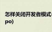 怎样关闭开发者模式(怎样关闭开发者模式oppo)