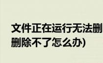 文件正在运行无法删除怎么办(文件正在运行删除不了怎么办)