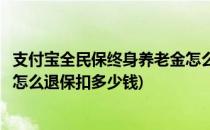 支付宝全民保终身养老金怎么退保(支付宝全民保终身养老金怎么退保扣多少钱)