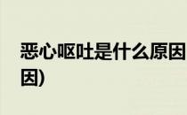 恶心呕吐是什么原因(突然恶心呕吐是什么原因)
