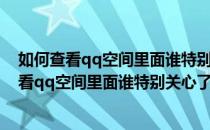 如何查看qq空间里面谁特别关心了我的人有多少个(如何查看qq空间里面谁特别关心了我的人有多少个人)
