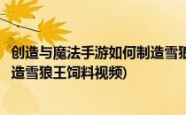 创造与魔法手游如何制造雪狼王饲料(创造与魔法手游如何制造雪狼王饲料视频)