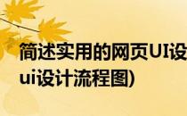 简述实用的网页UI设计流程(简述实用的网页ui设计流程图)