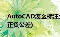 AutoCAD怎么标注公差(autocad怎么标注正负公差)