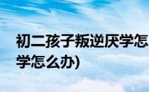 初二孩子叛逆厌学怎么办(初三的孩子叛逆厌学怎么办)