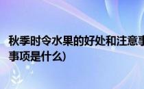 秋季时令水果的好处和注意事项(秋季时令水果的好处和注意事项是什么)