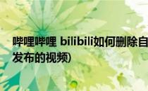 哔哩哔哩 bilibili如何删除自己上传的视频(如何删掉bilibili发布的视频)
