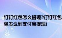 钉钉红包怎么提现?钉钉红包如何提现到支付宝?(钉钉中的红包怎么到支付宝提现)
