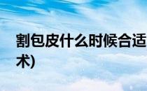 割包皮什么时候合适(割包皮什么时候合适手术)